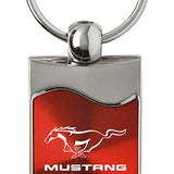 Ford Mustang GT Rectangular Wave Key Chain Fob - Official Licensed