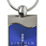 Lincoln MKS Rectangular Wave Key Chain Fob - Official Licensed