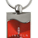 Lincoln MKT Rectangular Wave Key Chain Fob - Red - Official Licensed