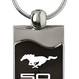 Ford Mustang 50 Years Rectangular Wave Key Chain Fob - Official Licensed