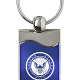 U.S. Navy Rectangular Wave Key Chain Fob - Official Licensed