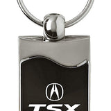 Acura TSX Rectangular Wave Key Chain Fob - Black - Official Licensed