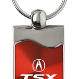 Acura TSX Rectangular Wave Key Chain Fob - Black - Official Licensed