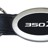 Nissan 350Z Oval Leather Key Chain Fob - Black - Official Licensed