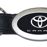 Toyota Camry Oval Leather Key Chain Fob - Black - Official Licensed