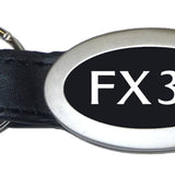 Infiniti FX35 Oval Leather Key Chain Fob - Black - Official Licensed