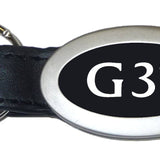 Infiniti G37 Oval Leather Key Chain Fob - Black - Official Licensed