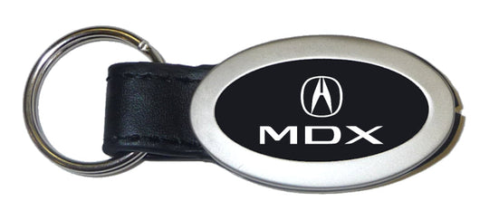 Acura MDX Oval Leather Key Chain Fob - Black - Official Licensed ...
