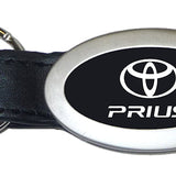 Toyota Prius Oval Leather Key Chain Fob - Black - Official Licensed