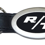 Dodge RT Oval Leather Key Chain Fob - Black - Official Licensed