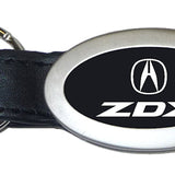 Acura ZDX Oval Leather Key Chain Fob - Black - Official Licensed