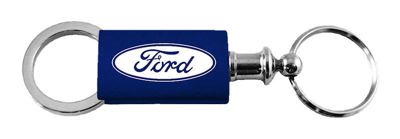 Ford Anodized Aluminum Valet Key Chain Fob - Official Licensed