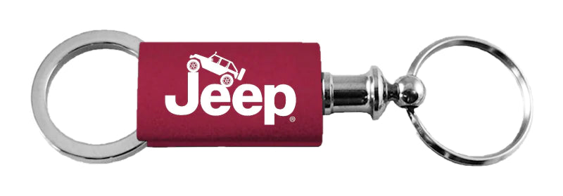 Jeep Climbing Anodized Aluminum Valet Key Chain Fob - Official Licensed