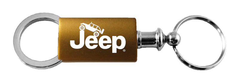Jeep Climbing Anodized Aluminum Valet Key Chain Fob - Official Licensed