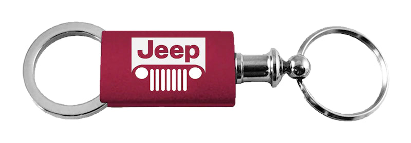 Jeep Grill Anodized Aluminum Valet Key Chain Fob - Official Licensed