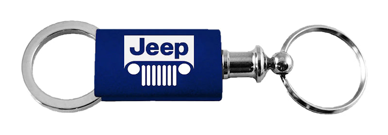 Jeep Grill Anodized Aluminum Valet Key Chain Fob - Official Licensed