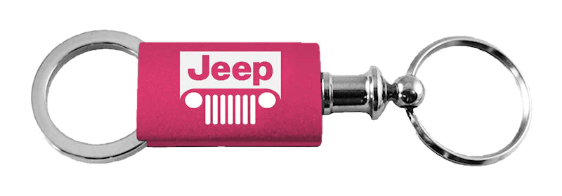 Jeep Grill Anodized Aluminum Valet Key Chain Fob - Official Licensed