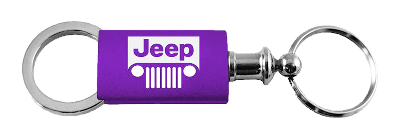 Jeep Grill Anodized Aluminum Valet Key Chain Fob - Official Licensed