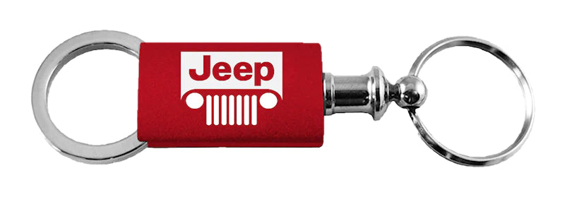 Jeep Grill Anodized Aluminum Valet Key Chain Fob - Official Licensed