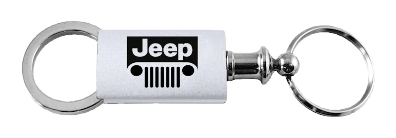Jeep Grill Anodized Aluminum Valet Key Chain Fob - Official Licensed