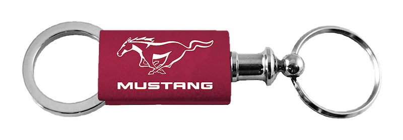 Ford Mustang Anodized Aluminum Valet Key Chain Fob - Official Licensed