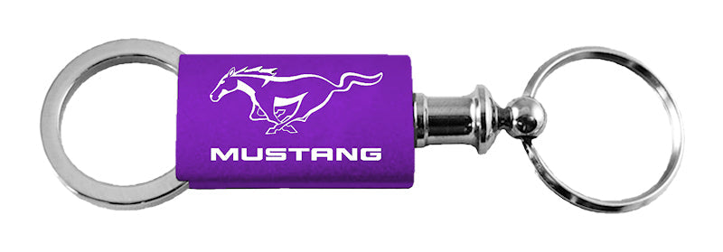 Ford Mustang Anodized Aluminum Valet Key Chain Fob - Official Licensed