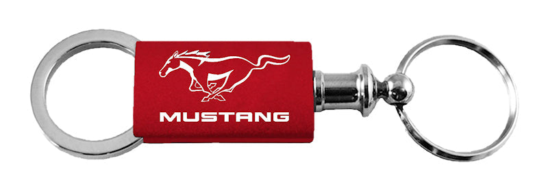 Ford Mustang Anodized Aluminum Valet Key Chain Fob - Official Licensed