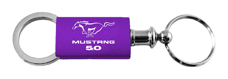 Ford Mustang 5.0 Anodized Aluminum Valet Key Chain Fob - Official Licensed