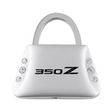 Nissan 350Z Jeweled Purse Key Chain Fob - Silver - Official Licensed