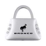 Ford Bronco 2020 Jeweled Purse Key Chain Fob - Silver - Official Licensed