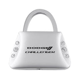 Dodge Challenger Jeweled Purse Key Chain Fob - Silver - Official Licensed