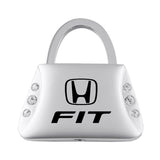 Honda Fit Jeweled Purse Key Chain Fob - Silver - Official Licensed