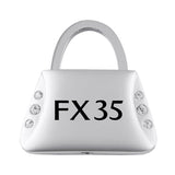 Infiniti FX35 Jeweled Purse Key Chain Fob - Silver - Official Licensed