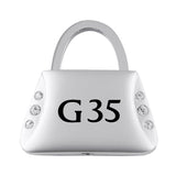 Infiniti G35 Jeweled Purse Key Chain Fob - Silver - Official Licensed