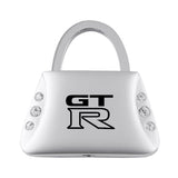 Nissan GTR Jeweled Purse Key Chain Fob - Silver - Official Licensed