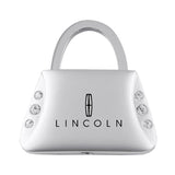 Lincoln Jeweled Purse Key Chain Fob - Silver - Official Licensed