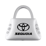Toyota Sequoia Jeweled Purse Key Chain Fob - Silver - Official Licensed