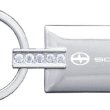 Scion tC Jeweled Rectangular Key Chain Fob - Silver - Official Licensed