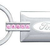 Ford Jeweled Rectangular Key Chain Fob - Official Licensed