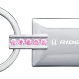 Honda Ridgeline Jeweled Rectangular Key Chain Fob - Official Licensed