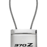 Nissan 370Z Satin-Chrome Cable Key Chain Fob - Silver - Official Licensed