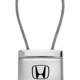 Honda Element Satin-Chrome Cable Key Chain Fob - Silver - Official Licensed