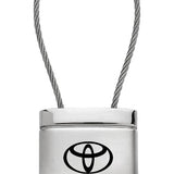 Toyota FJ Cruiser Satin-Chrome Cable Key Chain Fob - Silver - Official Licensed