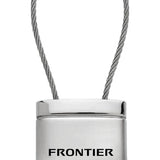 Nissan Frontier Satin-Chrome Cable Key Chain Fob - Silver - Official Licensed