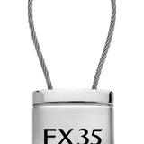 Infiniti FX35 Satin-Chrome Cable Key Chain Fob - Silver - Official Licensed