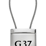 Infiniti G37 Satin-Chrome Cable Key Chain Fob - Silver - Official Licensed