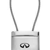 Infiniti Satin-Chrome Cable Key Chain Fob - Silver - Official Licensed