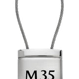 Infiniti M35 Satin-Chrome Cable Key Chain Fob - Silver - Official Licensed