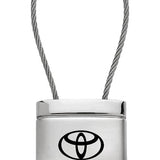 Toyota Prius Satin-Chrome Cable Key Chain Fob - Silver - Official Licensed
