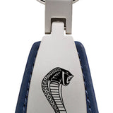 Ford Mustang Cobra Leather Teardrop Key Chain Fob - Official Licensed